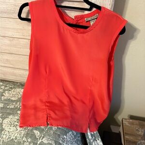 Notations Women's Vibrant Red Sleeveless Blouse
